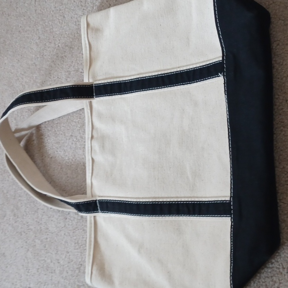 Threads by Peerless Canvas Tote Boat Bag Embroidered Telecare 2015 Black Trim